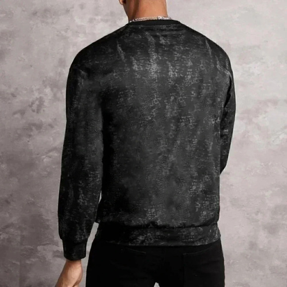 Black Casual Tie Dye Pullover - Picture 2 of 5